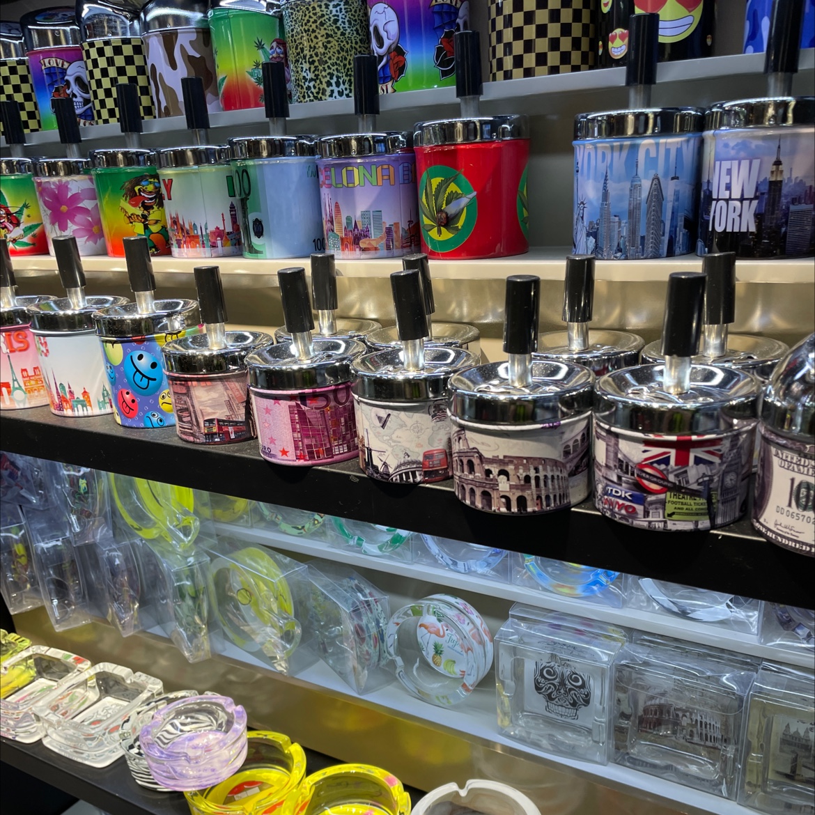 方形马口铁印花美钞烟灰缸个性旋转盖创意烟缸可定制26新奇美02