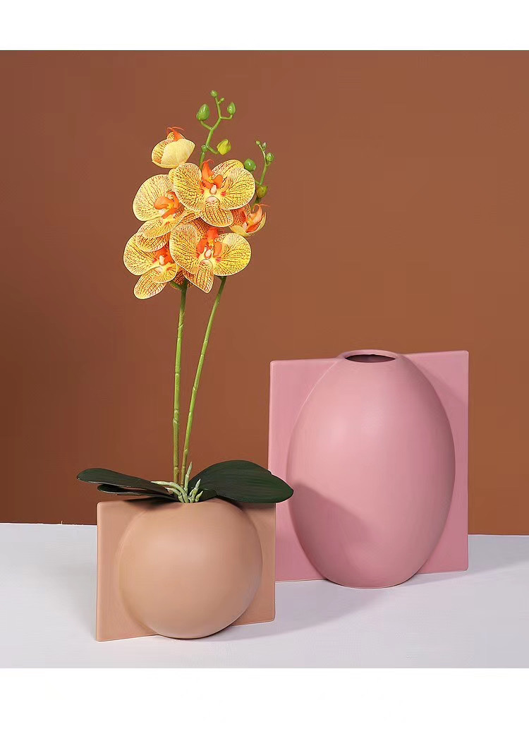 Nordic minimalist mold-shaped ceramic vases, colorful decorative items, creative handicrafts, decorative items, Wanzi 95