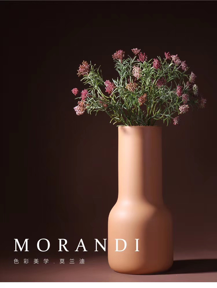 Nordic-style Morandi ceramic vase, a simple living room decoration, Wanzi 39