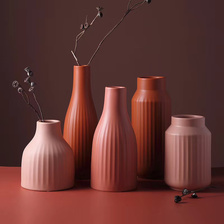 北欧风莫兰迪陶瓷花瓶几何摆件 创意客厅简约装饰品万姿41