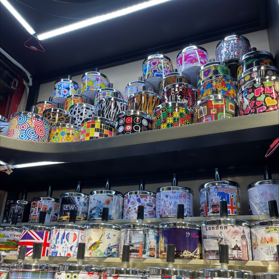 方形马口铁印花美钞烟灰缸个性旋转盖创意烟缸可定制12新奇美03