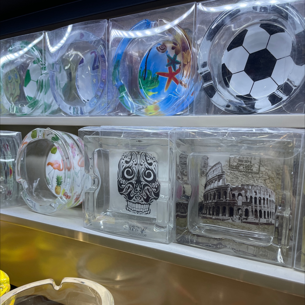 方形马口铁印花美钞烟灰缸个性旋转盖创意烟缸可定制2新奇美05