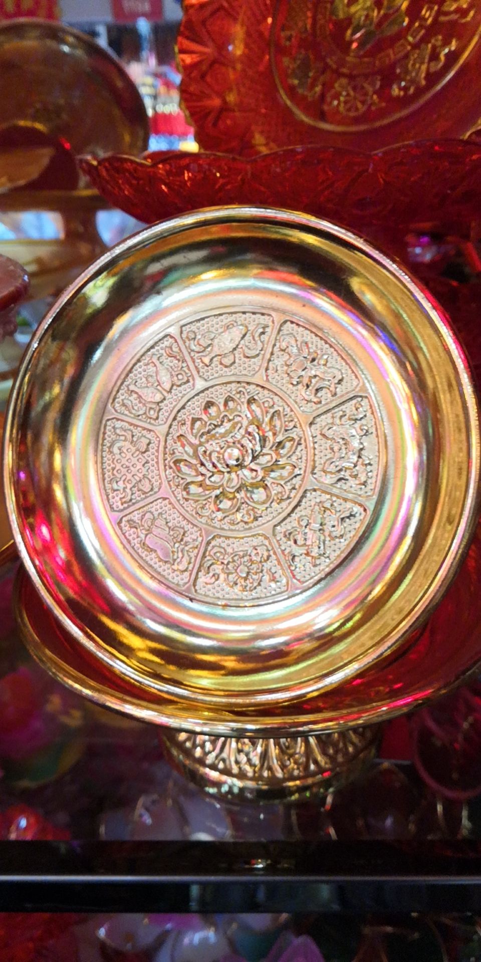 Alloy fruit dish, Deyuan craftsmanship Lotus Lamp, Fruit Butterfly 8