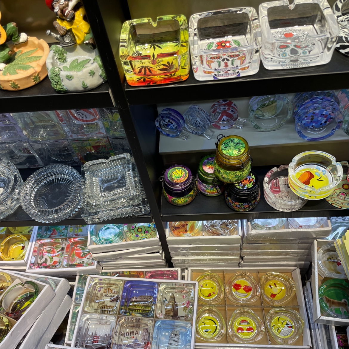 方形马口铁印花美钞烟灰缸个性旋转盖创意烟缸可定制23新奇美04