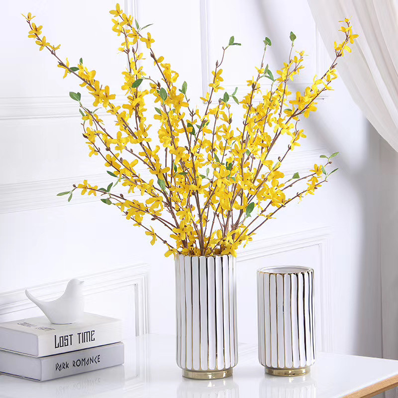 New Chinese light luxury style, modern and simple living room flower arrangement, home decoration, ceramics