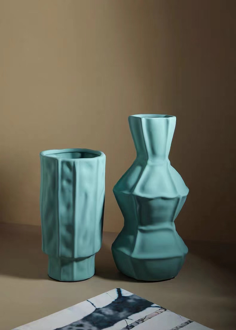 Nordic Morandi color creative matte ceramic vase table decoration Wanzi 91