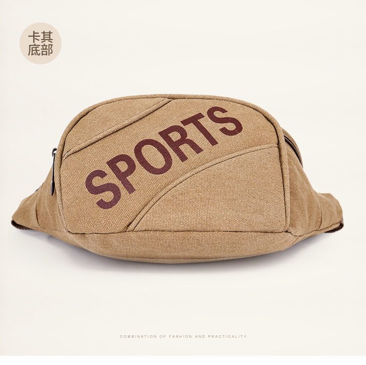 Large-capacity canvas waist bags, men's shoulder bags, sports and fitness bags, business and work bags, mobile phones, chest bags, small backpack bags detail image 13