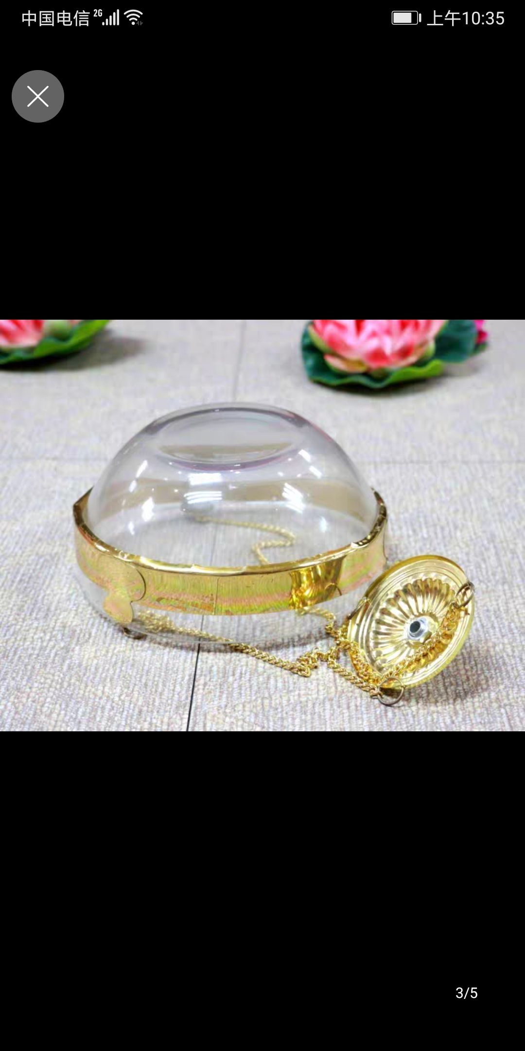 Glass hanging oil lamp, De Yuan Craft Lotus Lamp 24 details Picture