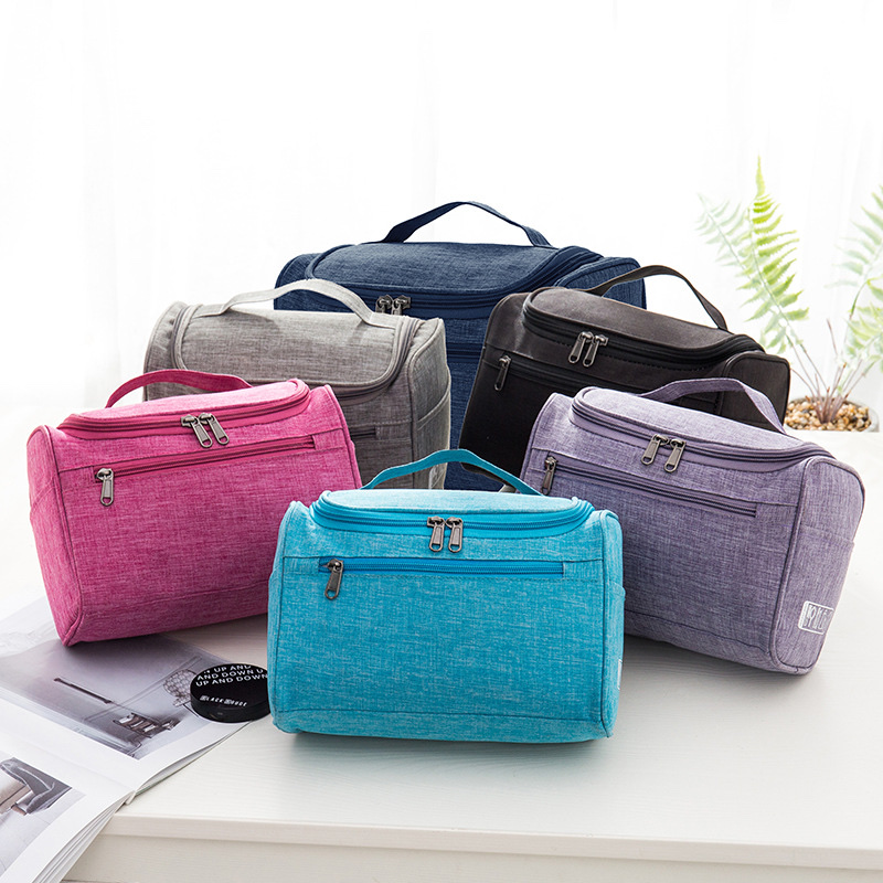 New portable business trip toiletry bag, large-capacity hook makeup bag, travel hand-held storage bag custom manufacturer wholesale