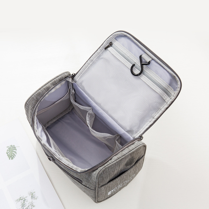 New portable business trip toiletry bag, large-capacity hook makeup bag, travel hand-held storage bag custom manufacturer wholesale Specification image