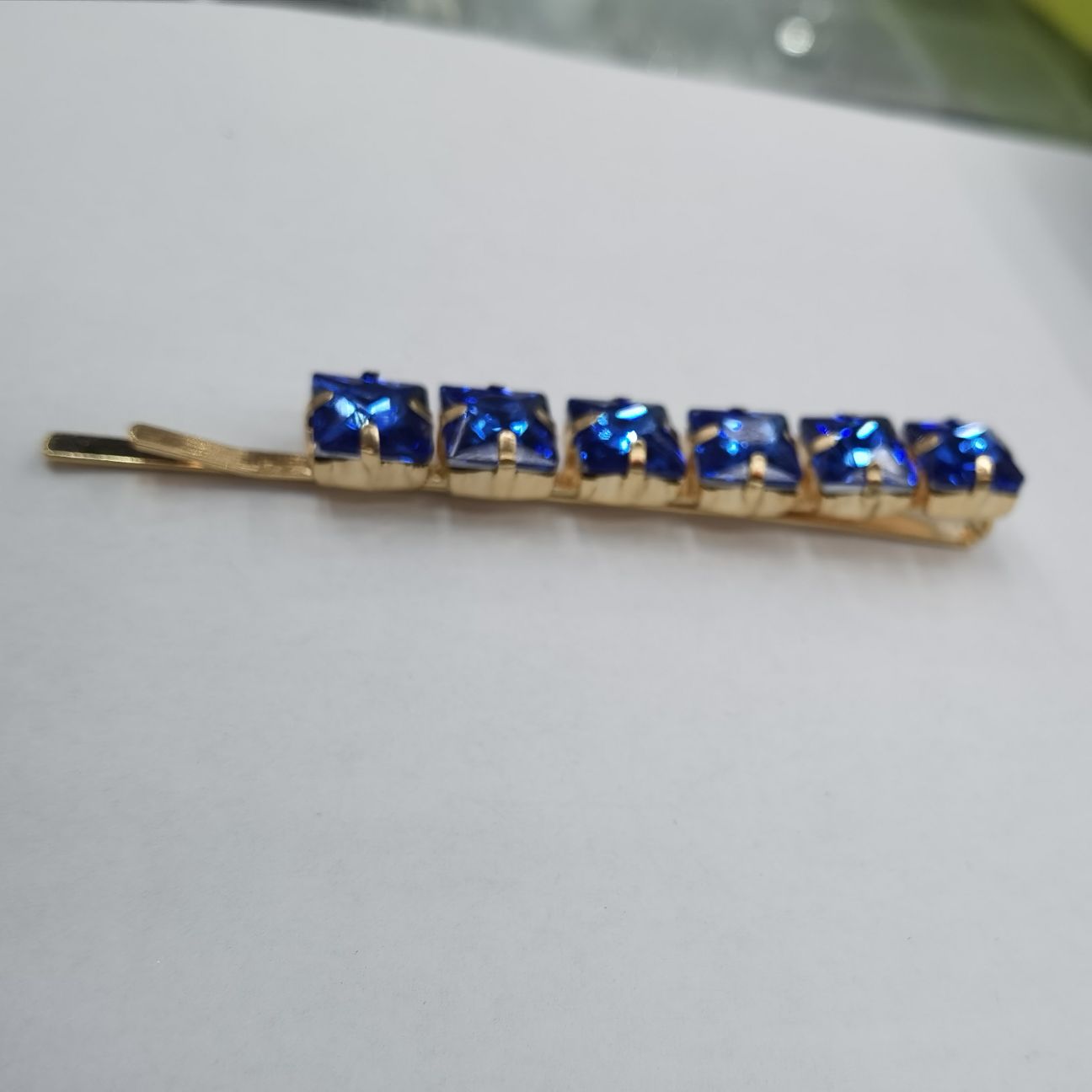 Hairpin, Dongdaemun headwear from South Korea, a versatile accessory for elegant girls. Bangs clip, water diamond hairpin, square glass diamond claw support, Chao Xia 18 Specification image