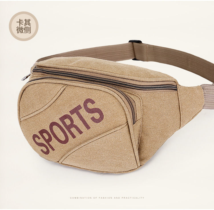 Large-capacity canvas waist bags, men's shoulder bags, sports and fitness bags, business and work bags, mobile phones, chest bags, small backpack bags detail image 16