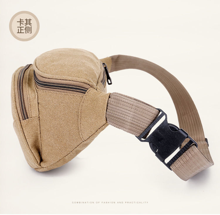 Large-capacity canvas waist bags, men's shoulder bags, sports and fitness bags, business and work bags, mobile phones, chest bags, small backpack bags detail image 15