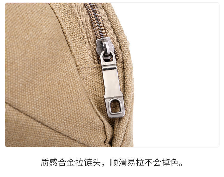 Large-capacity canvas waist bags, men's shoulder bags, sports and fitness bags, business and work bags, mobile phones, chest bags, small backpack bags detail image 9