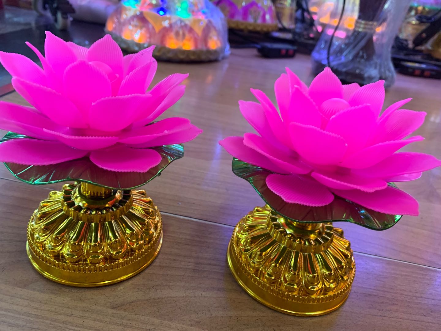 Plástico lotus lamp derrim craft lotus lamp 7 details Picture