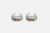 Cross-border European and American ear clips, colorful zirconium ear clip earrings 2022 New style, popular and exquisite gold-plated zirconium earrings, ear clips for women Application Scenario