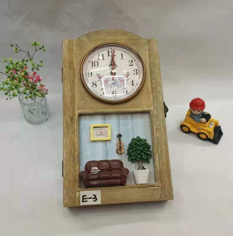 创想工艺钥匙带钟木质盒木制工艺品，厂家最新，181
