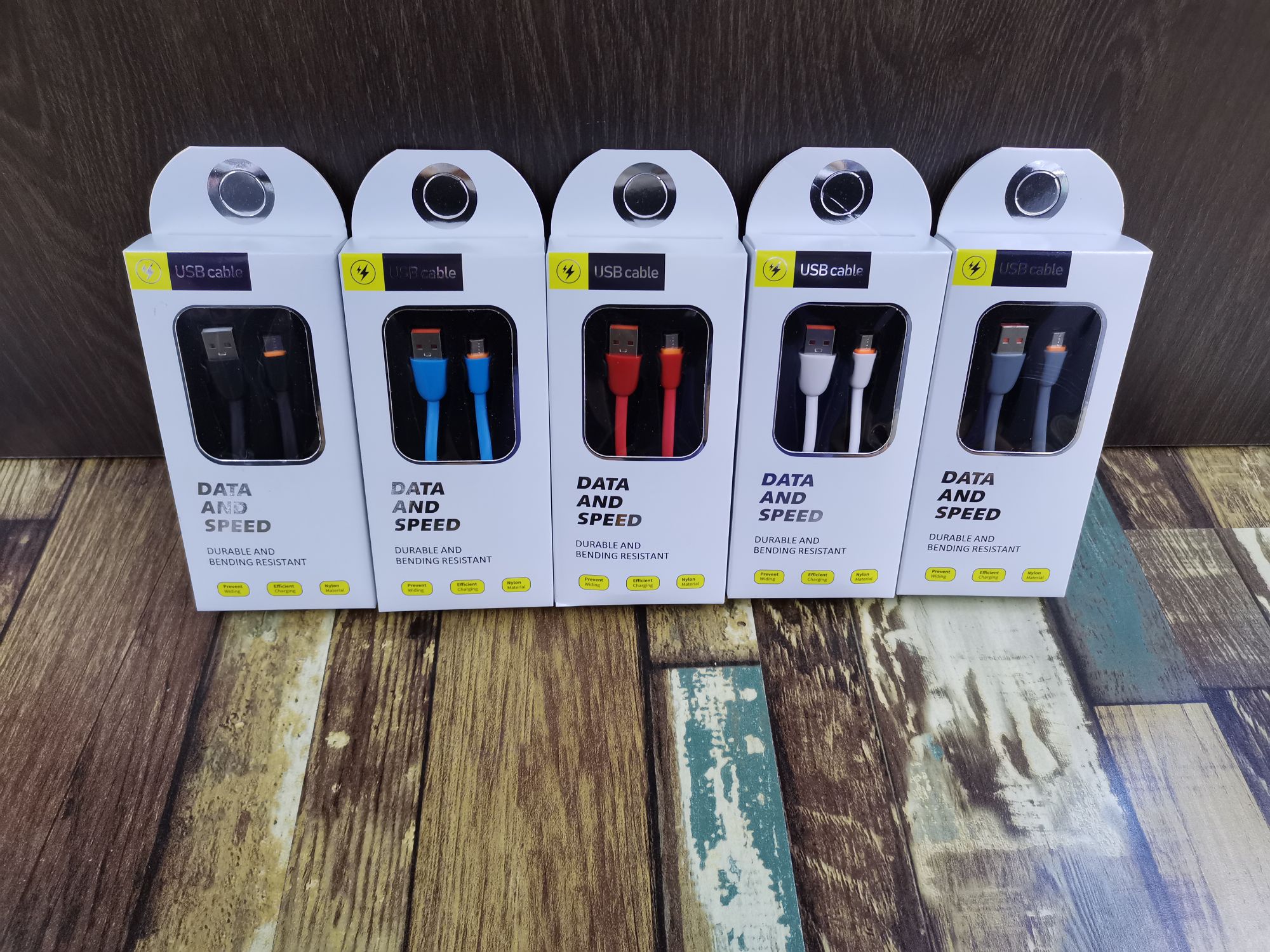 New pebble-shell mobile phone charging data cable with 100 copper wire