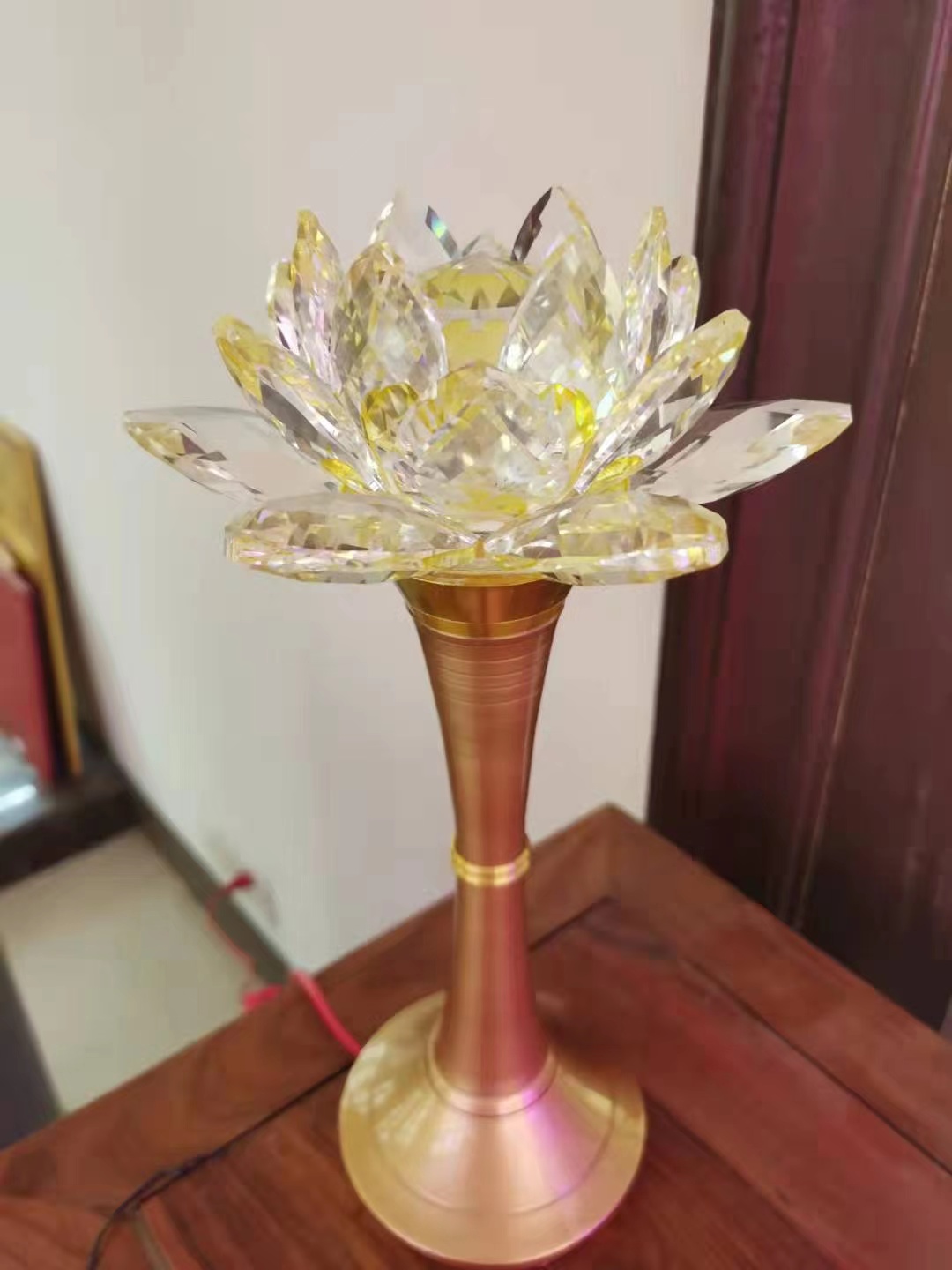 Red gold crystal lamp, De Yuan craftsmanship Lotus Lamp 12 Specification image