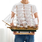 送礼精品50cm木质帆船