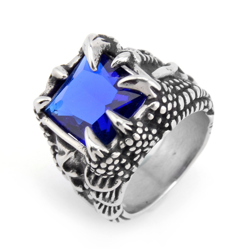 钛钢男士戒指/不锈钢戒指/宝石戒指产品图