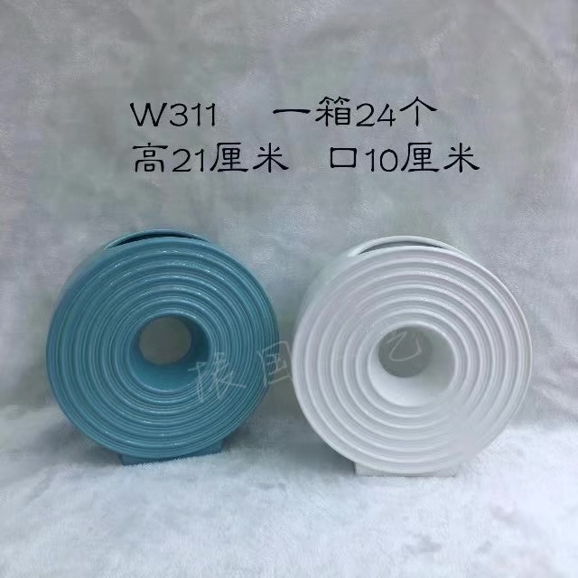 义乌好货 振国工艺厂家直销 中温陶瓷花瓶摆件 W311