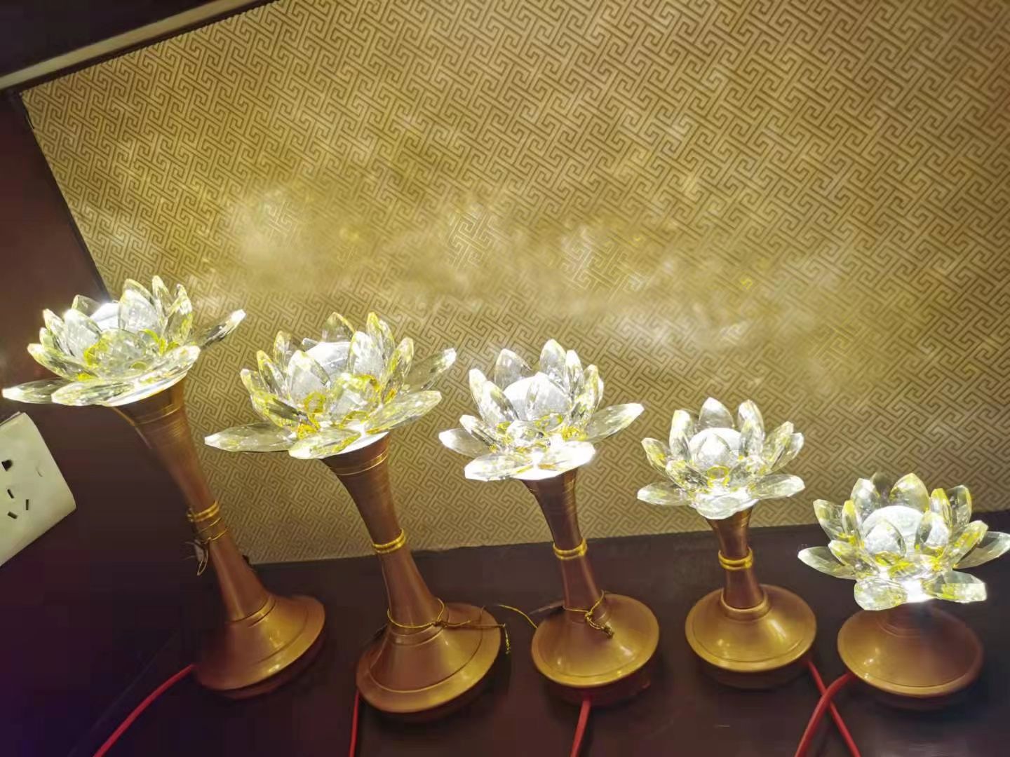红金水晶灯德缘工艺莲花灯12