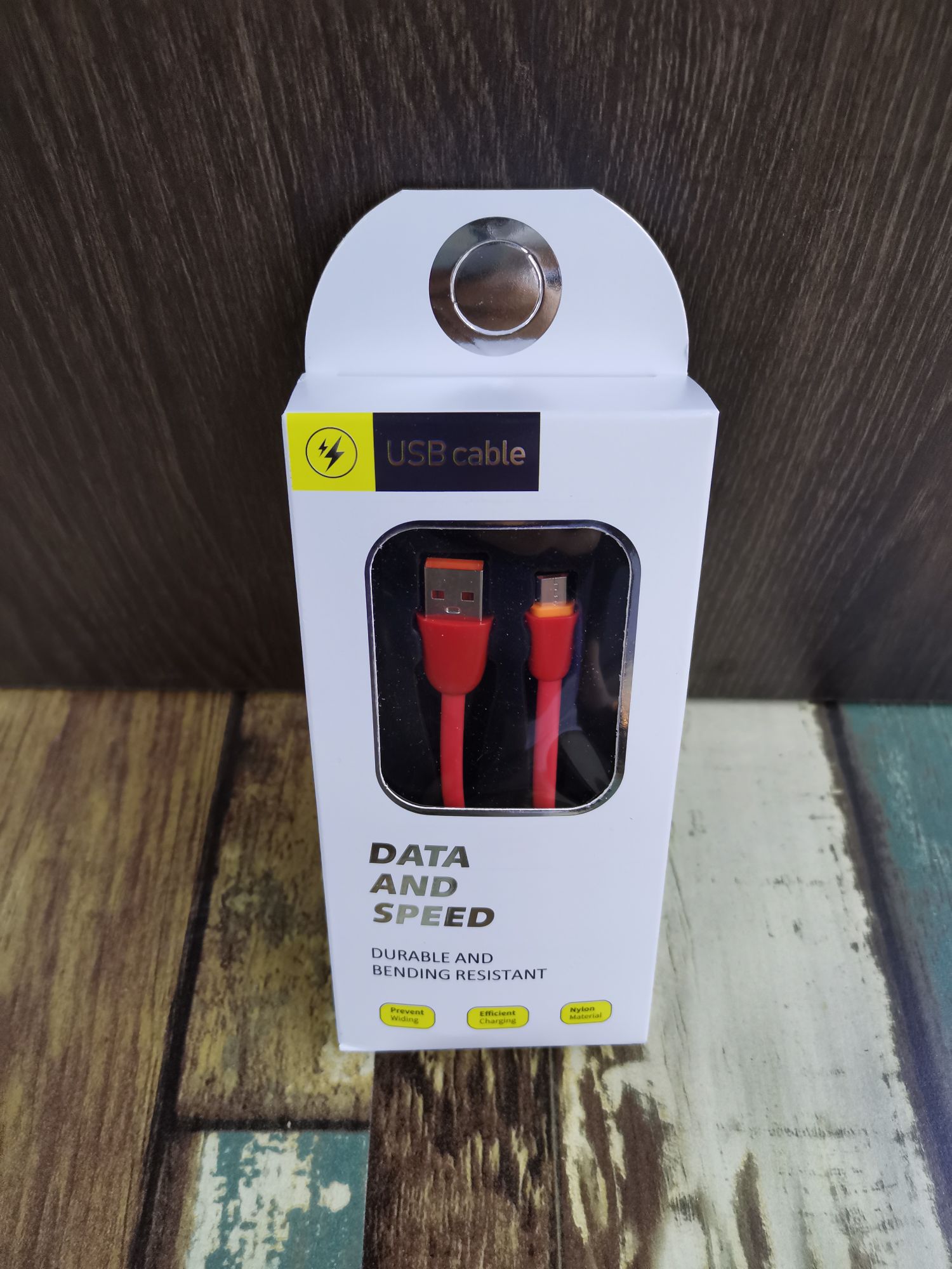 New pebble-shell mobile phone charging data cable with 100 copper wire Item Picture