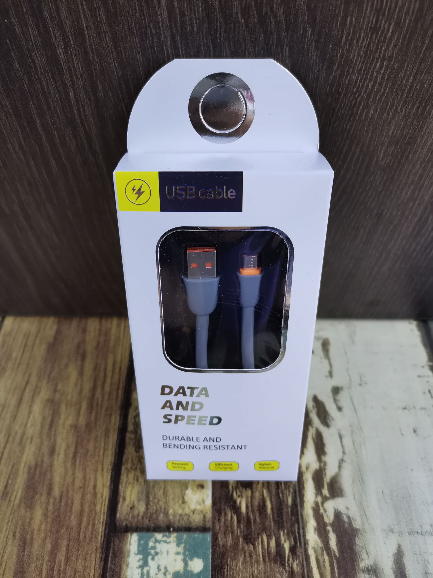New pebble-shell mobile phone charging data cable with 100 copper wire details Picture