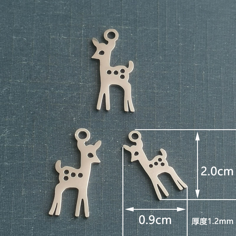 Cross-border trade, sika deer pendant, handcrafted diy material, bracelet, beaded accessory, necklace accessory detail image 2