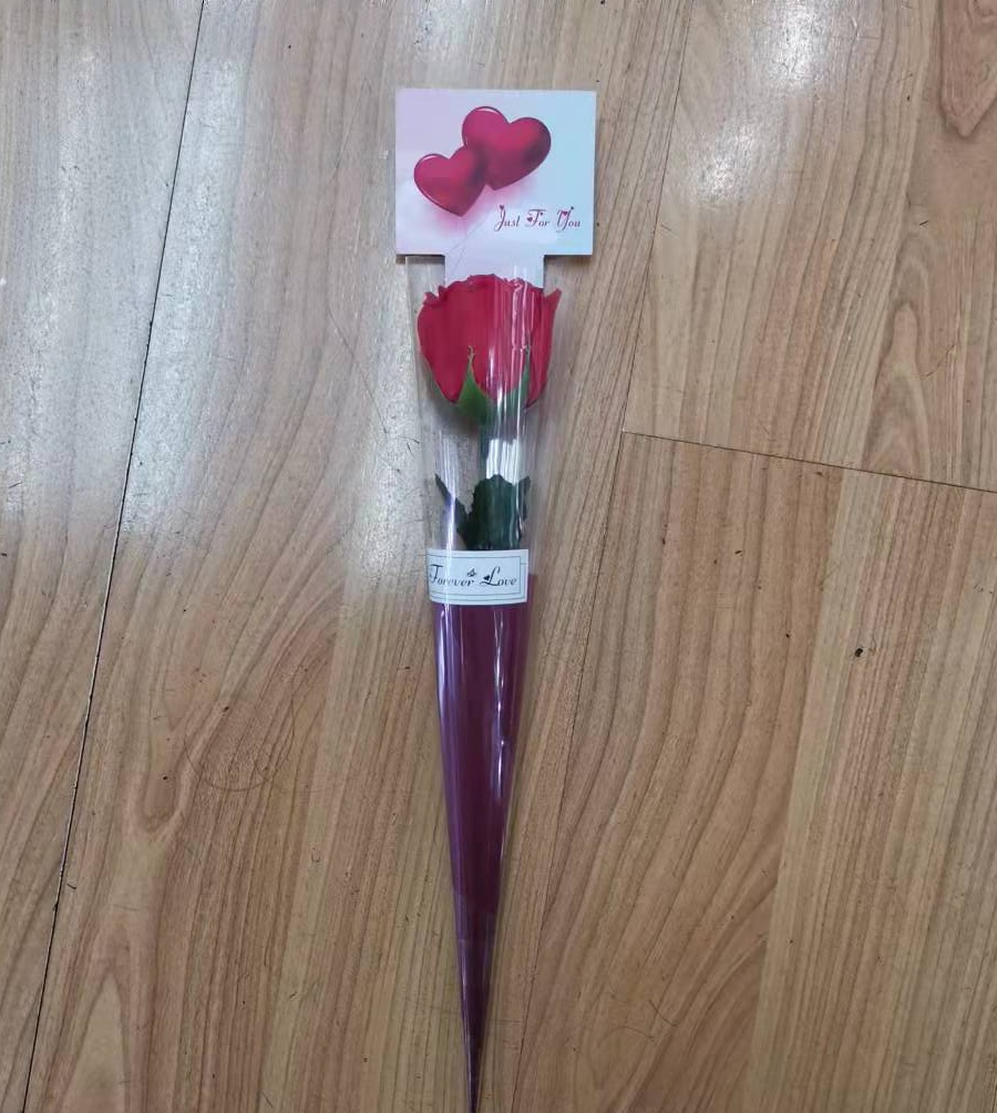 Single rose soap flower Valentine's Day, Teachers' Day, Mother's Day gift, love card, artificial flower wholesale, Hai Ruo 01 Item Picture