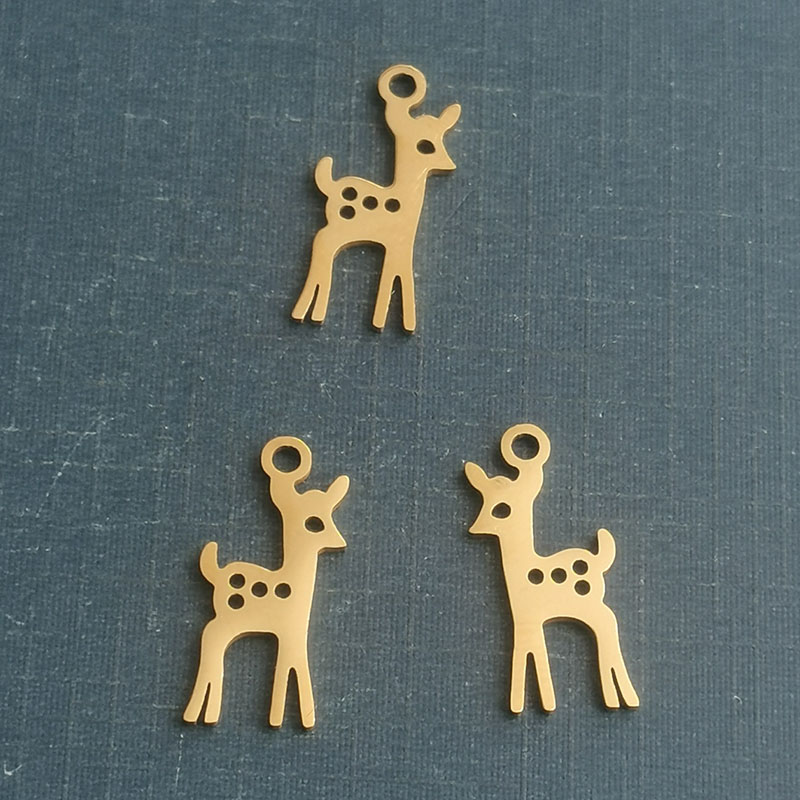 Cross-border trade, sika deer pendant, handcrafted diy material, bracelet, beaded accessory, necklace accessory details Picture