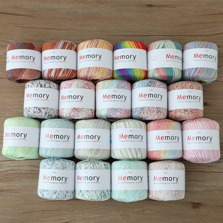 Wholesale of ten-cut segment dyed lace thread, No. 3 five-strand pure cotton thread, spring and summer clothing yarn and wool material packages from the manufacturer