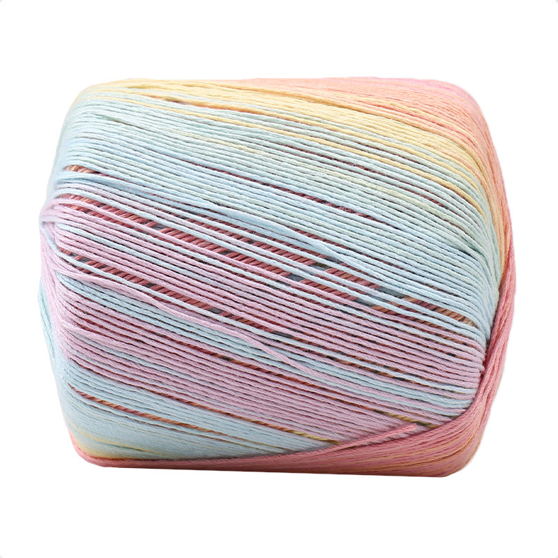 Wholesale of ten-cut segment dyed lace thread, No. 3 five-strand pure cotton thread, spring and summer clothing yarn and wool material packages from the manufacturer Item Picture