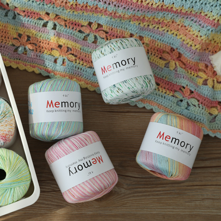 Wholesale of ten-cut segment dyed lace thread, No. 3 five-strand pure cotton thread, spring and summer clothing yarn and wool material packages from the manufacturer details Picture