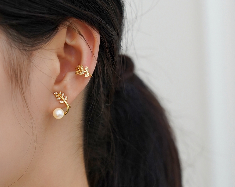 Lifanti 1639 Korean version elegant freshwater pearl stud earrings, light luxury, fashionable and elegant Specification image