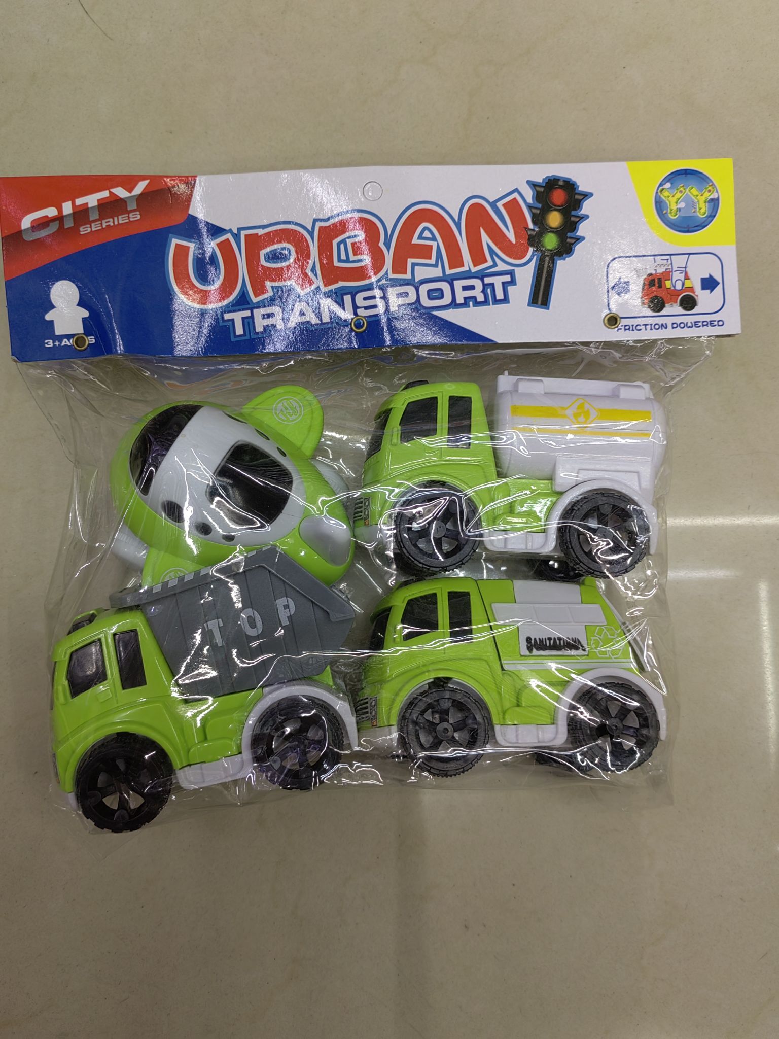 四款混绿色工程车套装工程玩具  混色工程车  玩具工程车 环宇玩具 PVC 1