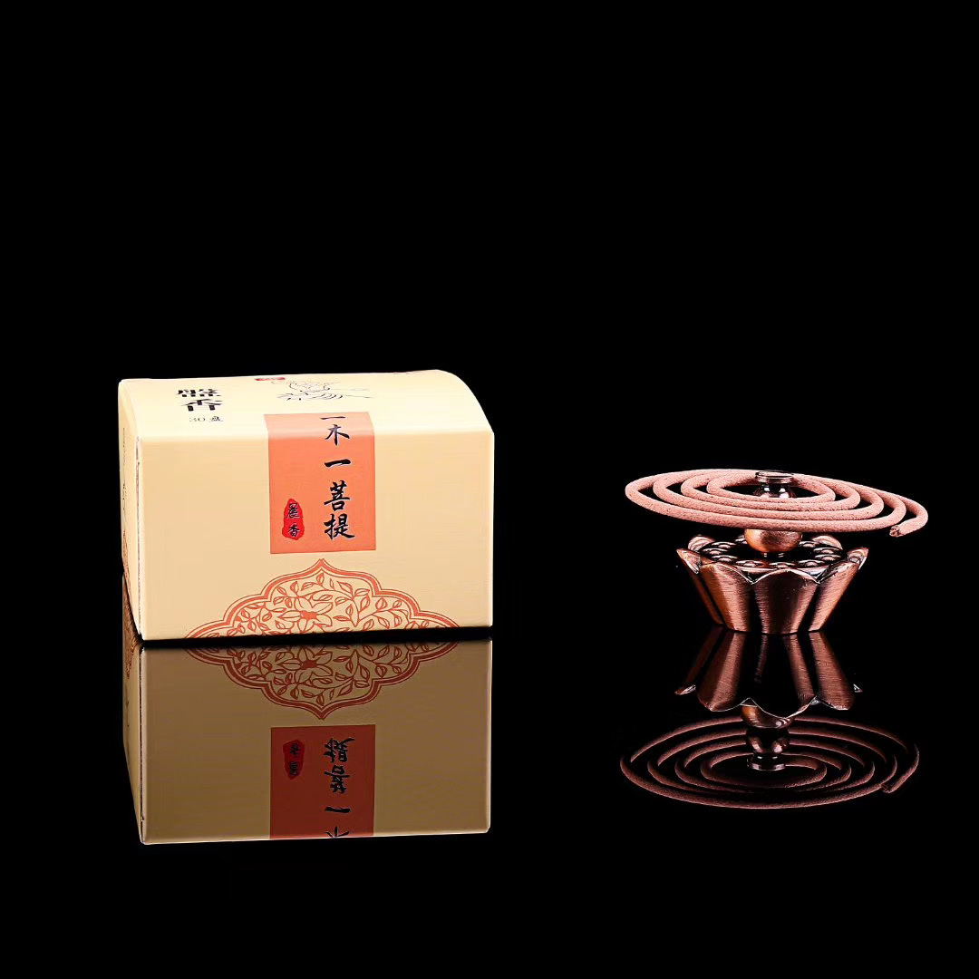 One Wood, One Bodhi Sandalwood, Agarwood, Floral Fragrance Coil Series Tian Ni Xiang Xing ws051 Item Picture