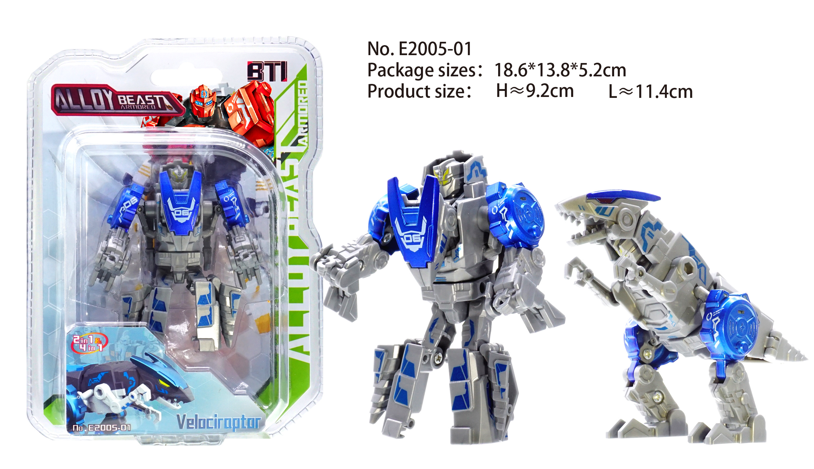 Alloy steel armored Beast - Velociraptor E2005-01