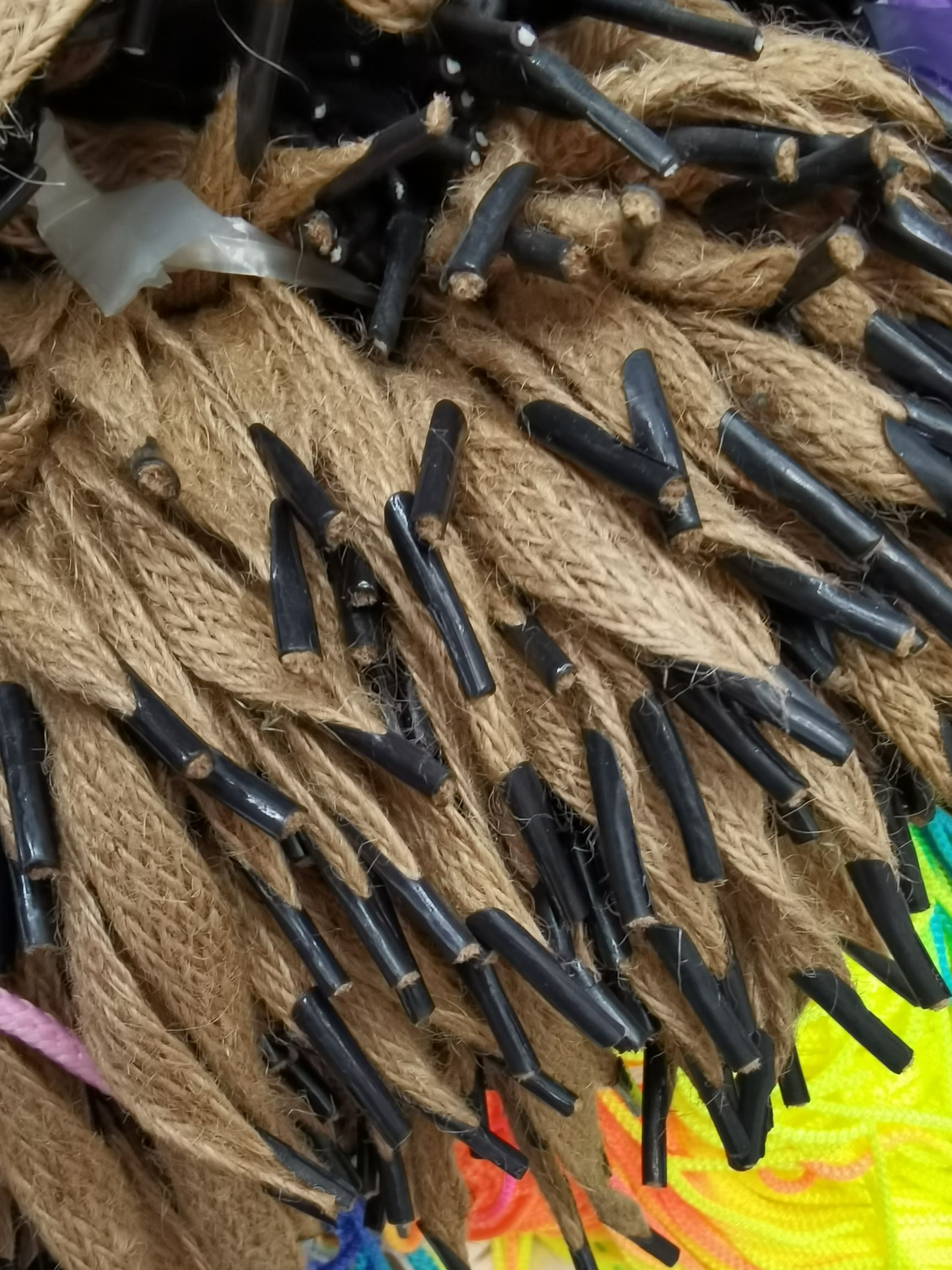 麻绳手提绳白底实物图