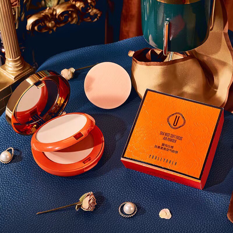 Yuli Yula Silk Mist Soft Focus Air Powder Compact Dry and Wet dual-purpose Loose Powder Fine and adherent waterproof Setting Powder wholesale Item Picture