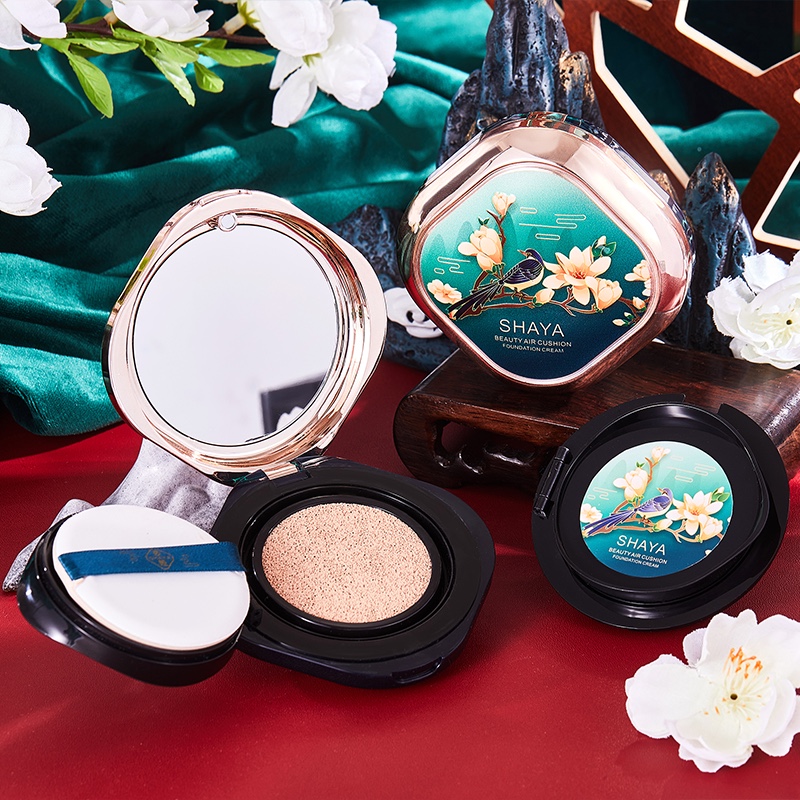 SHAYA Beauty Cushion Foundation Cream, Nude Makeup Moisturizing bb Foundation Liquid with Replacement Pack, wholesale in stock details Picture