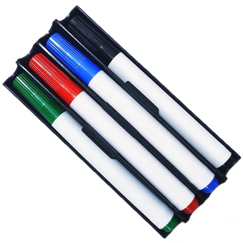 مجموعة من أربعة أقلام بيضاء مع قلم أبيض قابل للسح Item Picture