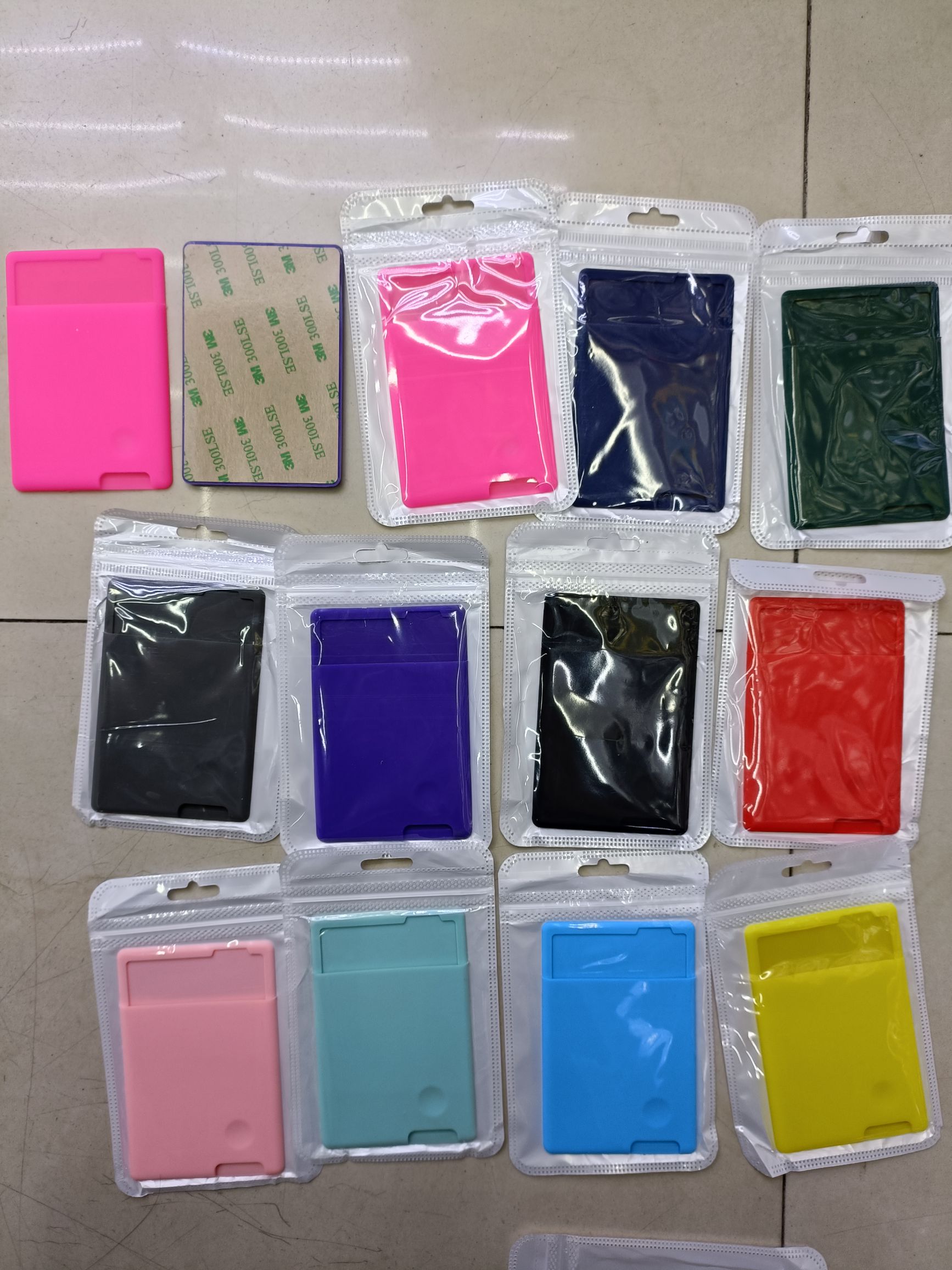 Silicone card-inserting phone back sticker or phone sticker
