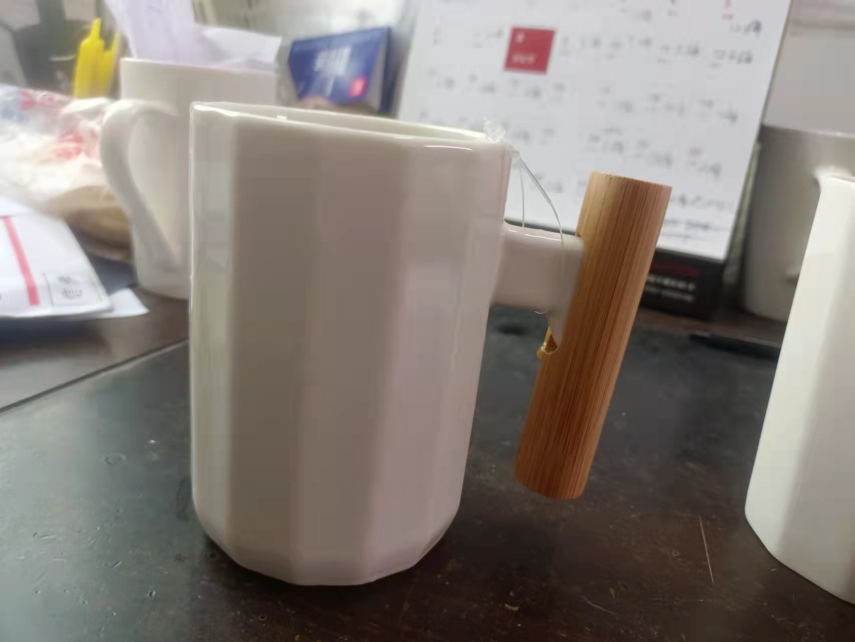 木头柄陶瓷杯星碧 XB009