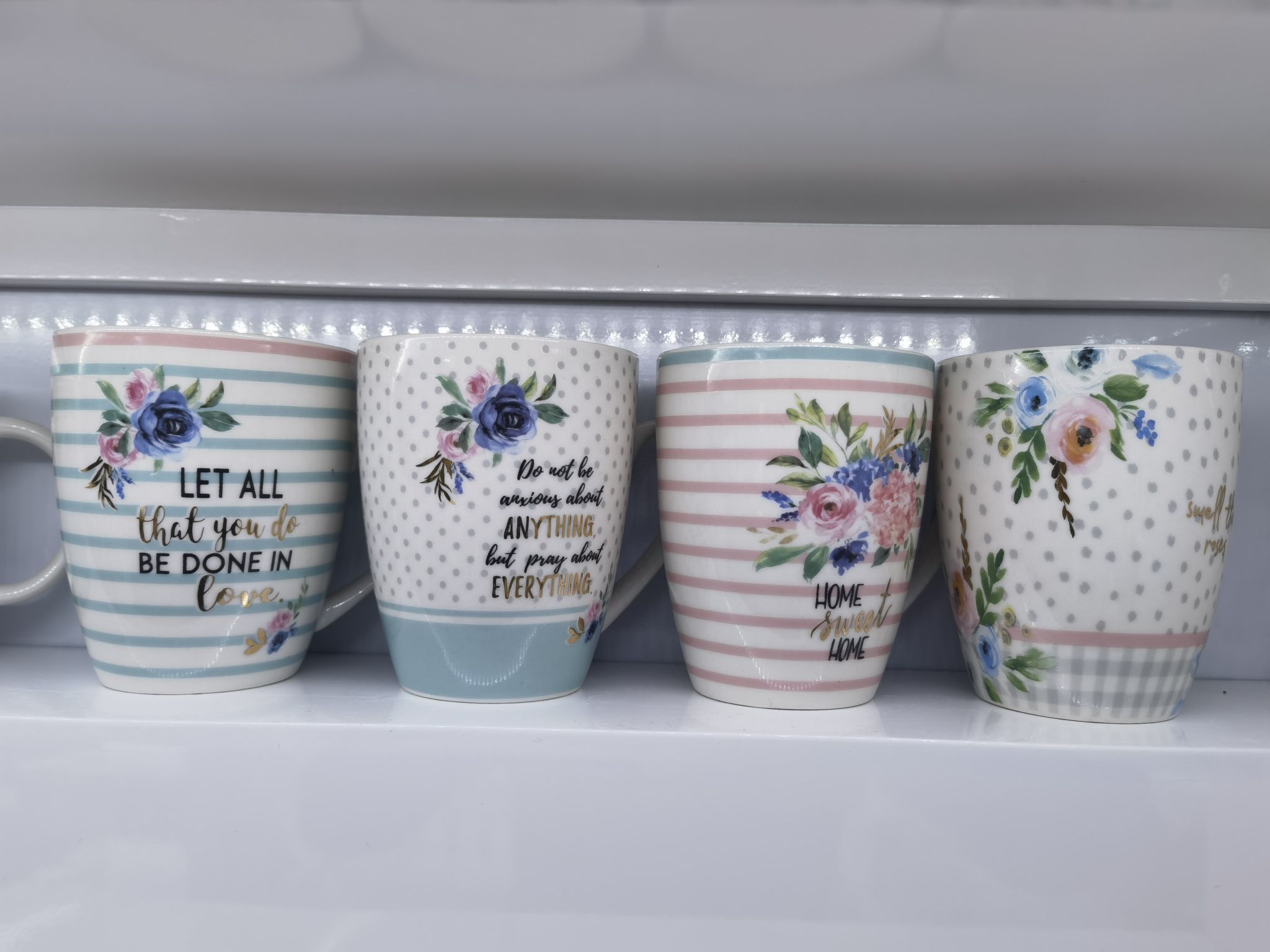 Korean-style floral ceramic cup Xingbi XB012