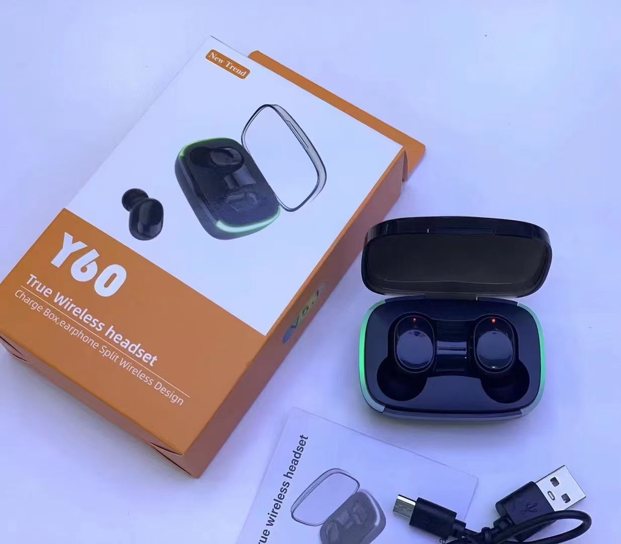 2022新款耳机蓝牙无线入耳式降噪高端超长续航男女生运动游戏Y60  详情图3