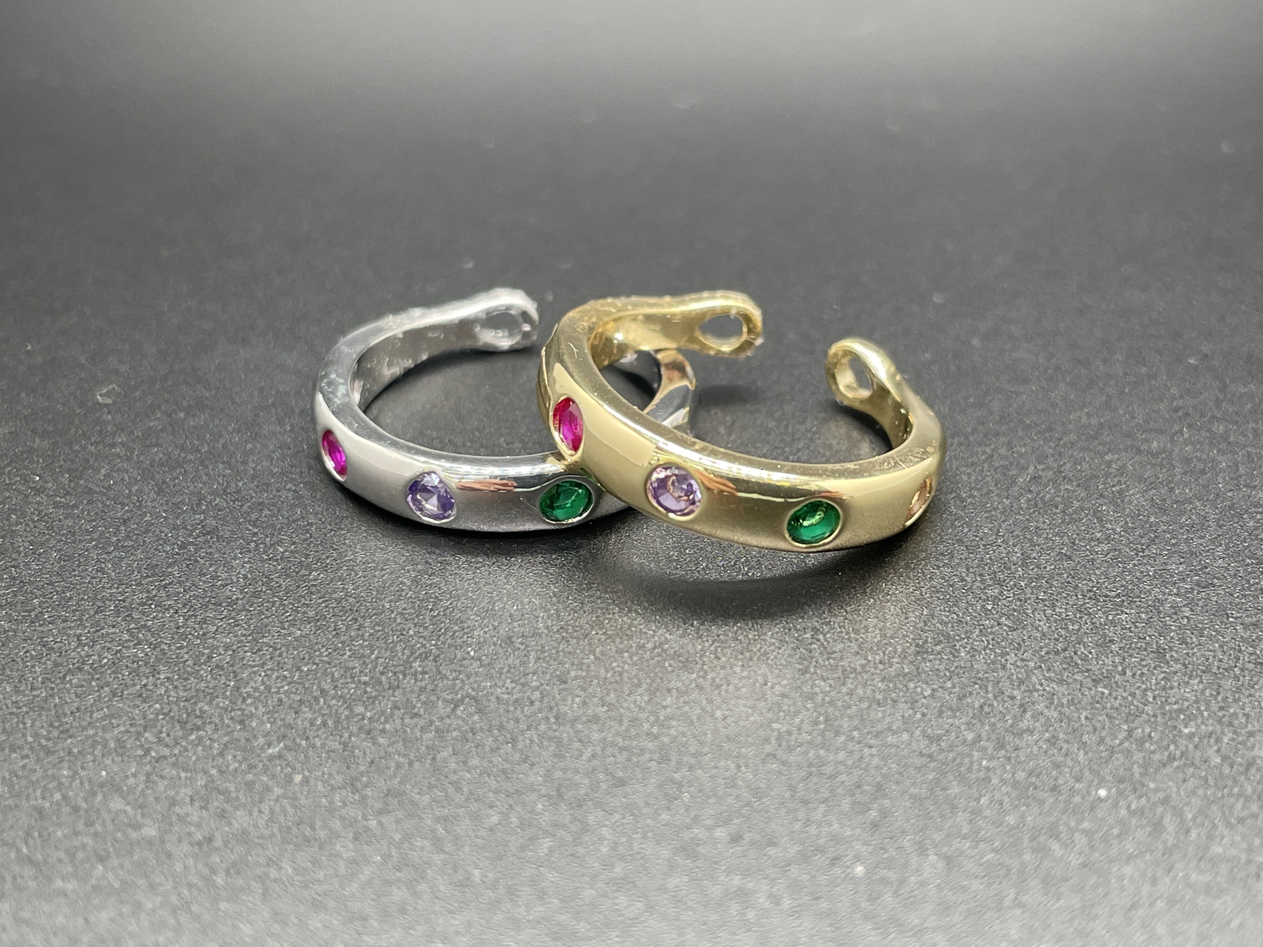 A retro copper-plated real gold, colored zircon set with an open, niche, light luxury, fashionable and individual women's ring Application Scenario