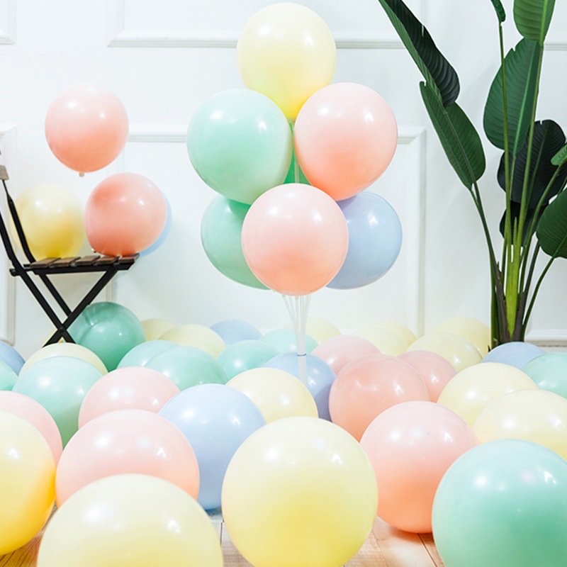 Macaron balloon birthday party decoration manufacturer wholesale wedding decoration solid color 2.2-gram 10-inch round balloons details Picture