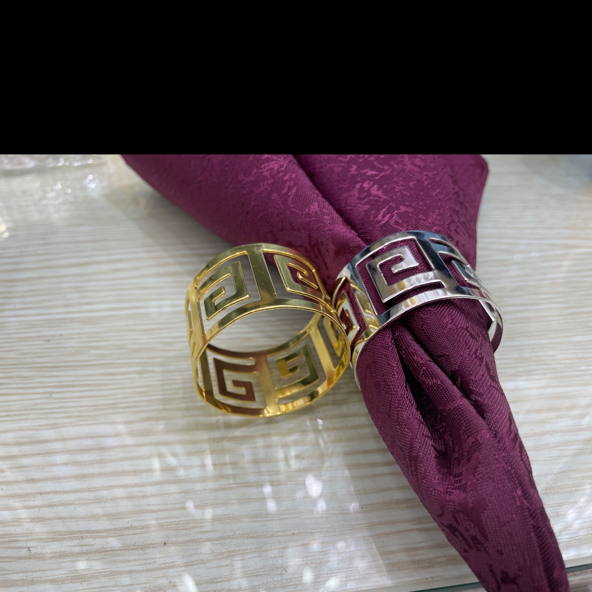 Venta directa de fábrica, anillo de servilleta, hebilla de servilleta, accesorios. Specification image